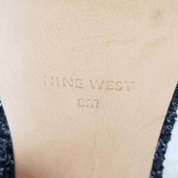 NINE WEST Womens sz 8《265》glitter peep toe pumps - Picture 8 of 9